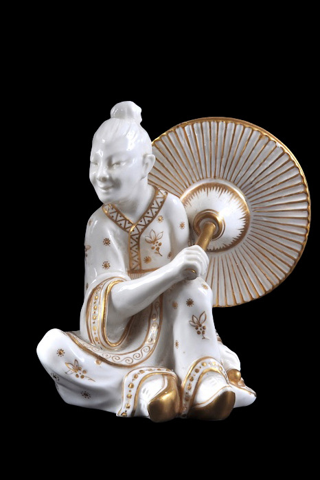 Minton 1989 Man With Parasol Menu Holder