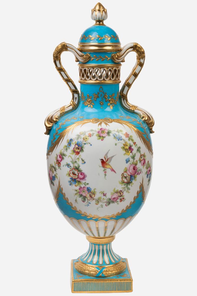 Minton 295 Sevres Style Vase And Cover