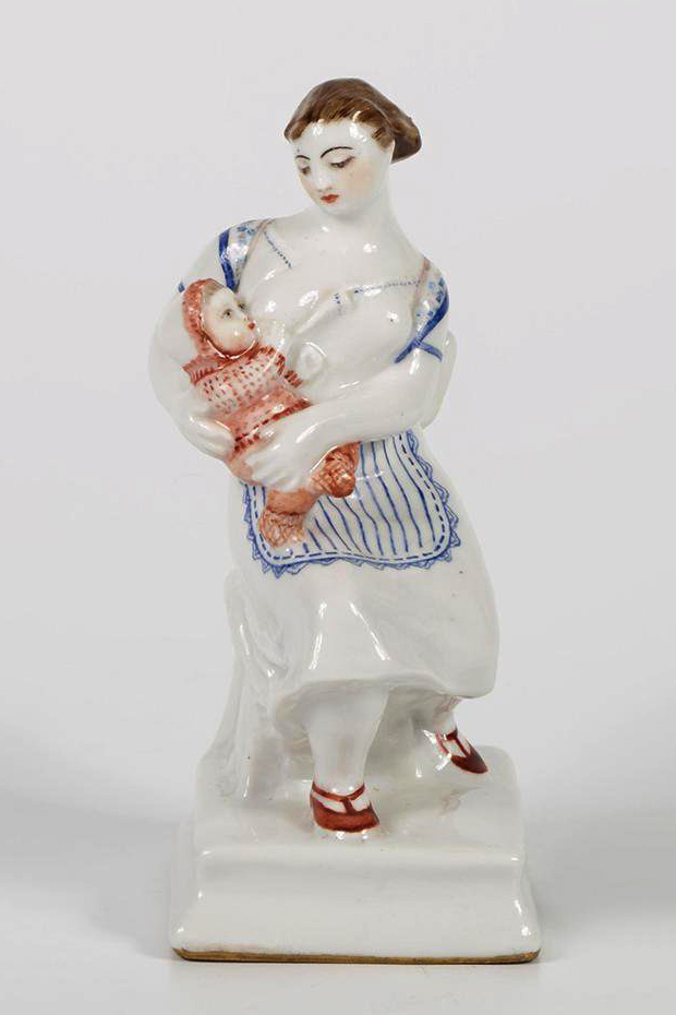 Soviet Porcelain Figure Mother Breastfeeding Baby By Kuchkina