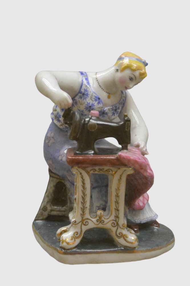 Soviet Porcelain Figure Seamstress By Kuchkina