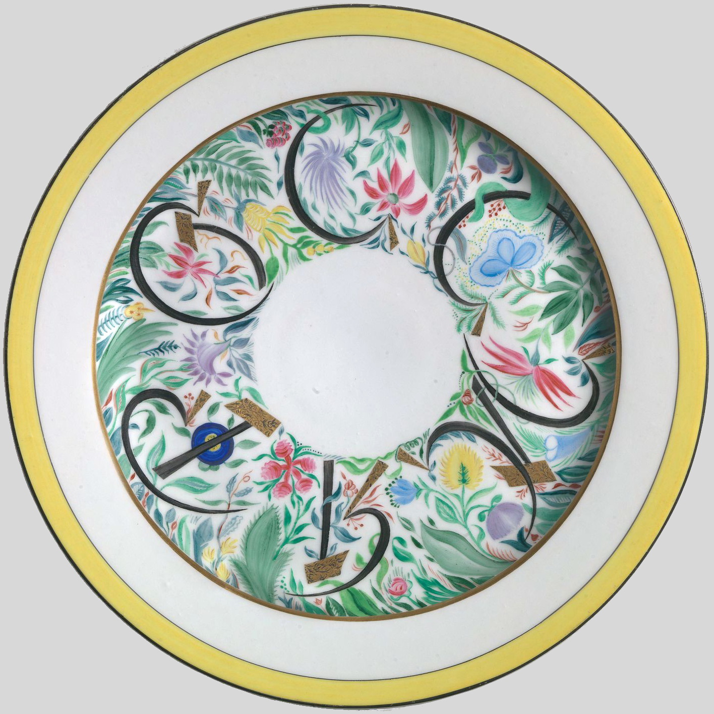 Soviet propaganda porcelain platter "Russia" by Radovich