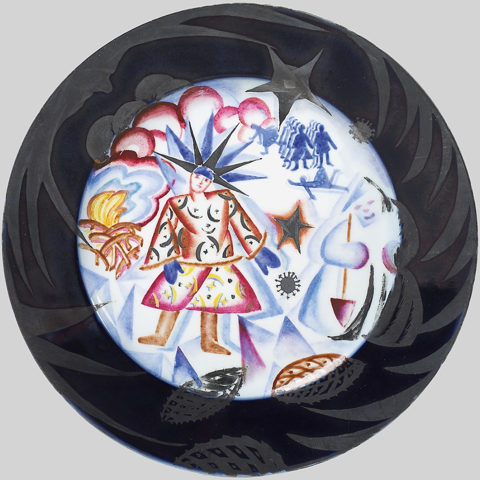 Soviet Porcelain Plate "The Snow Maiden" by Stella Vengerovskaya 1924