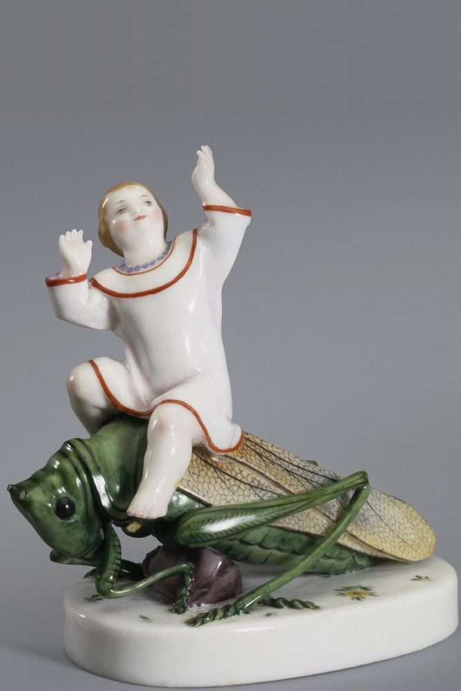 Russian Soviet porcelain figural group June (Scorpion) from Zodiac Signs series by Vasily Kuznetsov