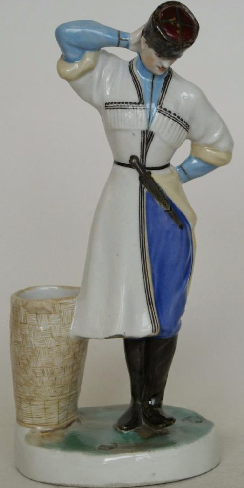 Soviet Porcelain Figure Ingush Dance By Rizhov Lomonosov
