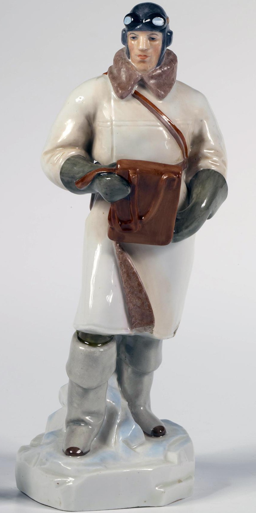 Soviet Porcelain Figure Pilot By Rizhov Lomonosov