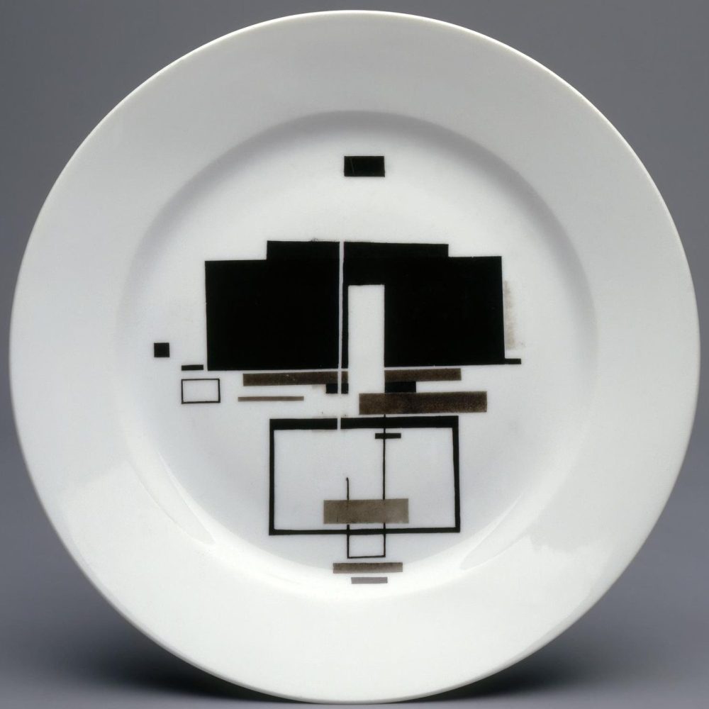 Soviet Porcelain Suprematism Plate Labirint By Suetin