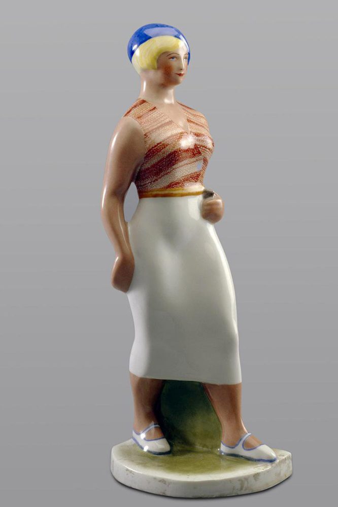 Soviet Porcelain Figure Girl With Book By Samohvalov