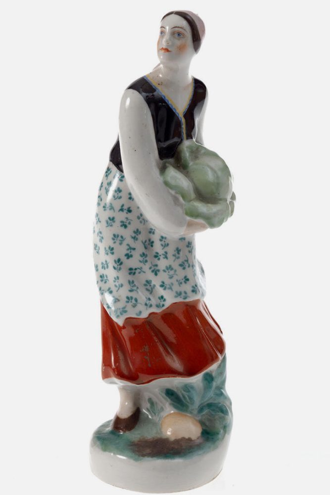Soviet Porcelain Figure Woman With Cabage By Danko