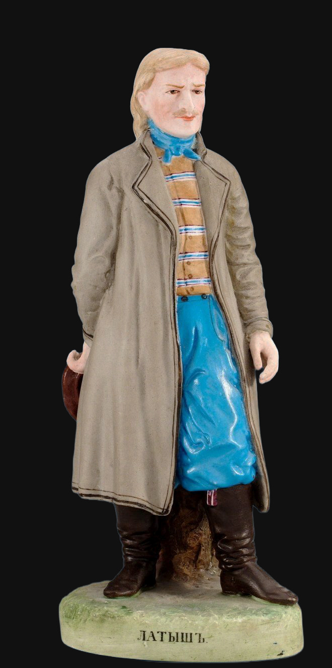 Gardner Porcelain Figure Of Latvian Man From Peoples Of Russia Series