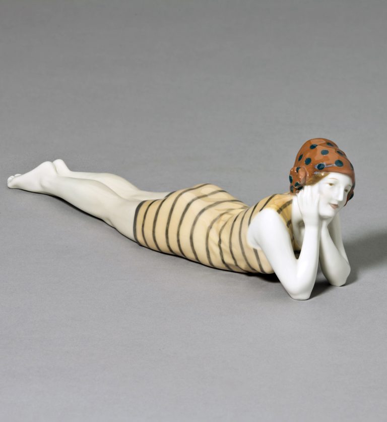 Kpm 10014 Sun Bathing Figure By Paul Schley