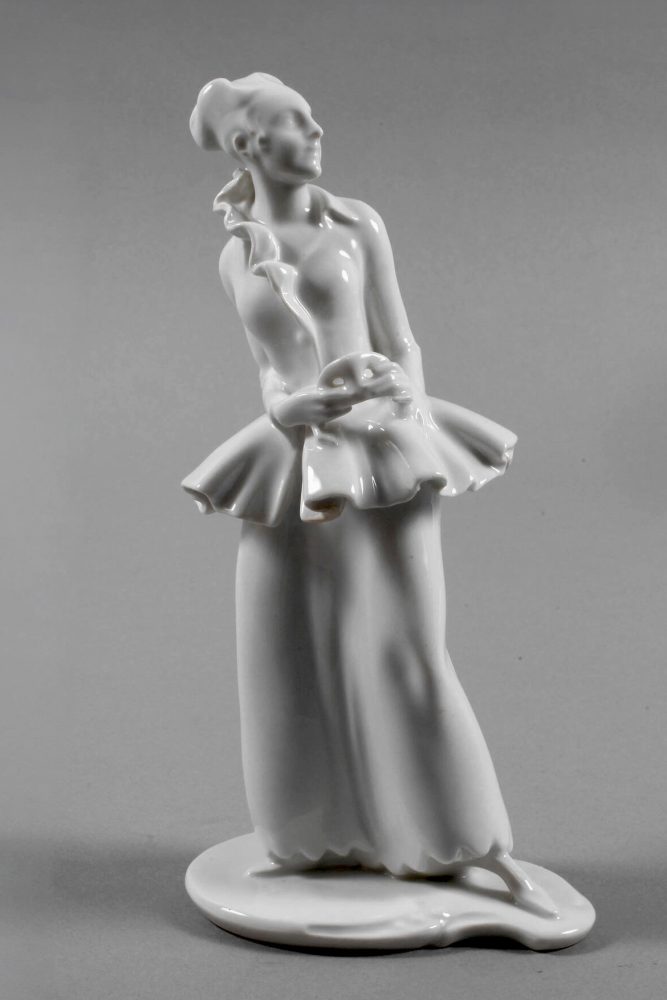 Kpm 11904 Figure Columbine With Mask By Hubatsch