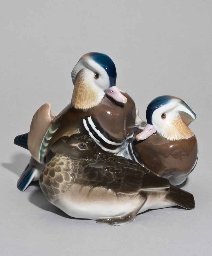 Kpm 9250 Figural Group Mandarin Ducks By Anton Puchegger
