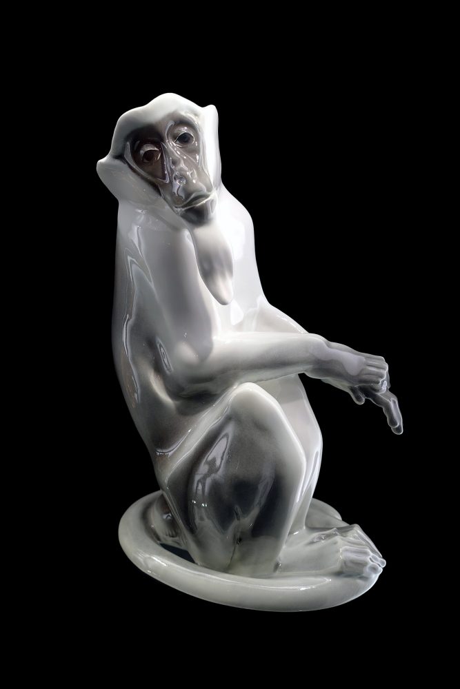 Kpm 9644 Figure Diana Meerkatze By Anton Puchegger