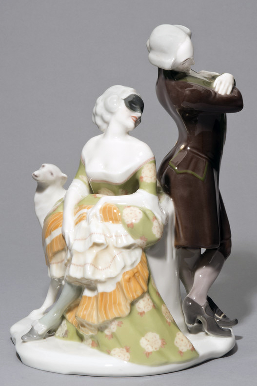 Kpm 9706 Figural Group The Secret By Hermann Hubatsch