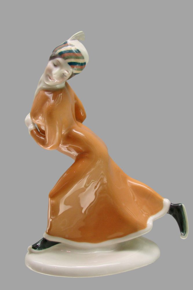 Kpm 9778 Figure Of Ice Skater By Hermann Hubatsch