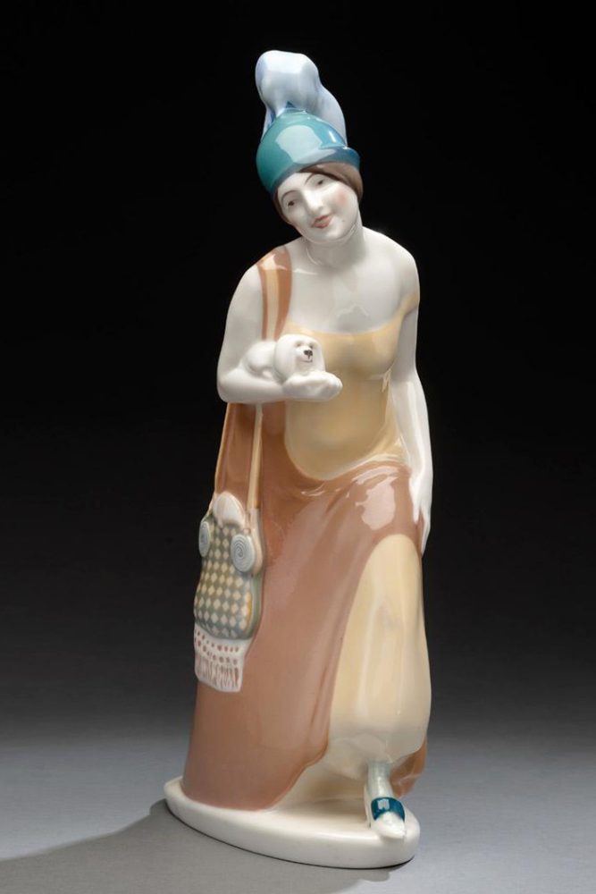 Kpm 9936 Figure Moderne Pallas Athene By Hermann Hubatsch