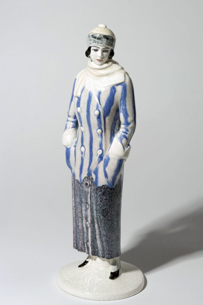 Langenzersdorf Figure Lady In Winter Sports Costume By Eduard Klablena 002