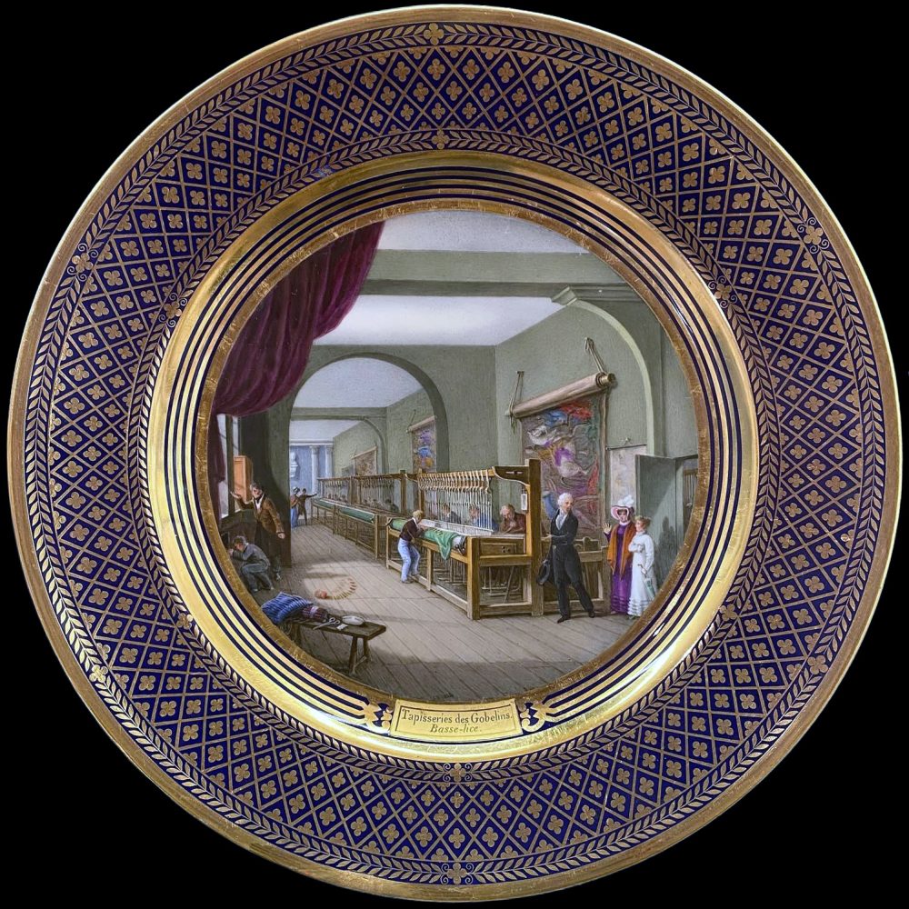 Sevres Plate From Service Des Arts Industriels Gobelin Tapestries
