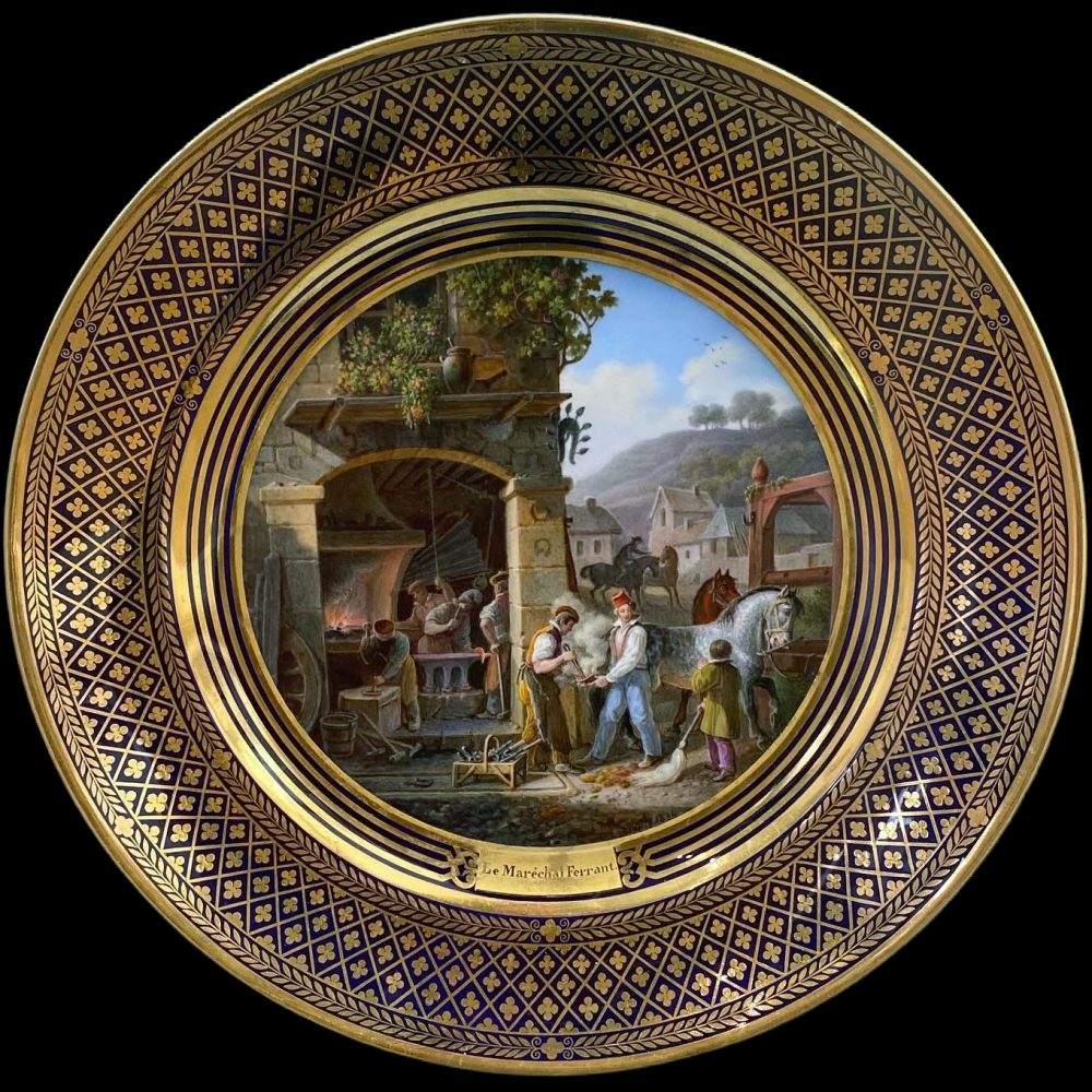 Sevres Plate From Service Des Arts Industriels Le Marechal Ferrant
