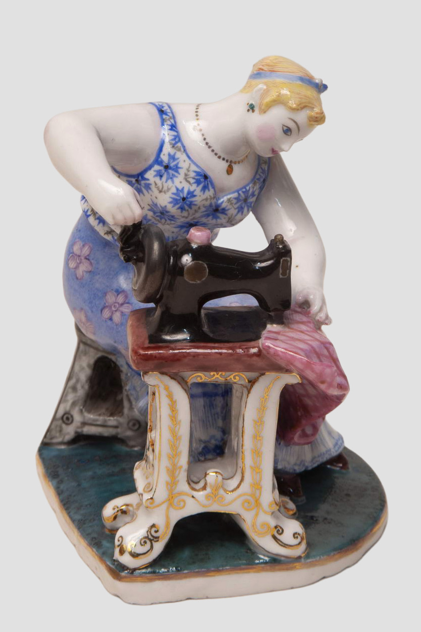 Soviet Porcelain Figure Seamstress By Taisia Kuchkina