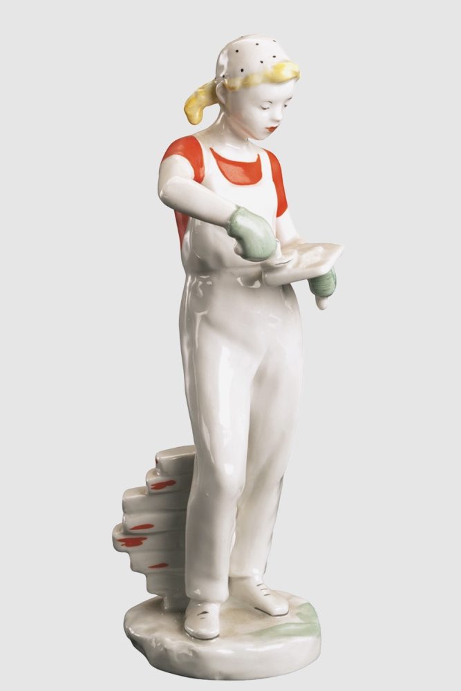 Soviet Porcelain Figure Mason By Stolbova