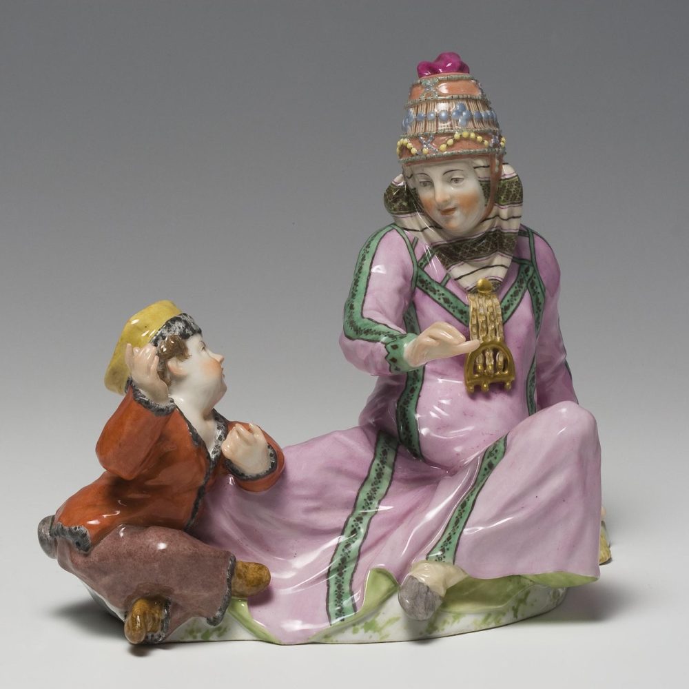 Kpm 8859 Russian Figural Group Woman And Child In Traditional Costumes 1770