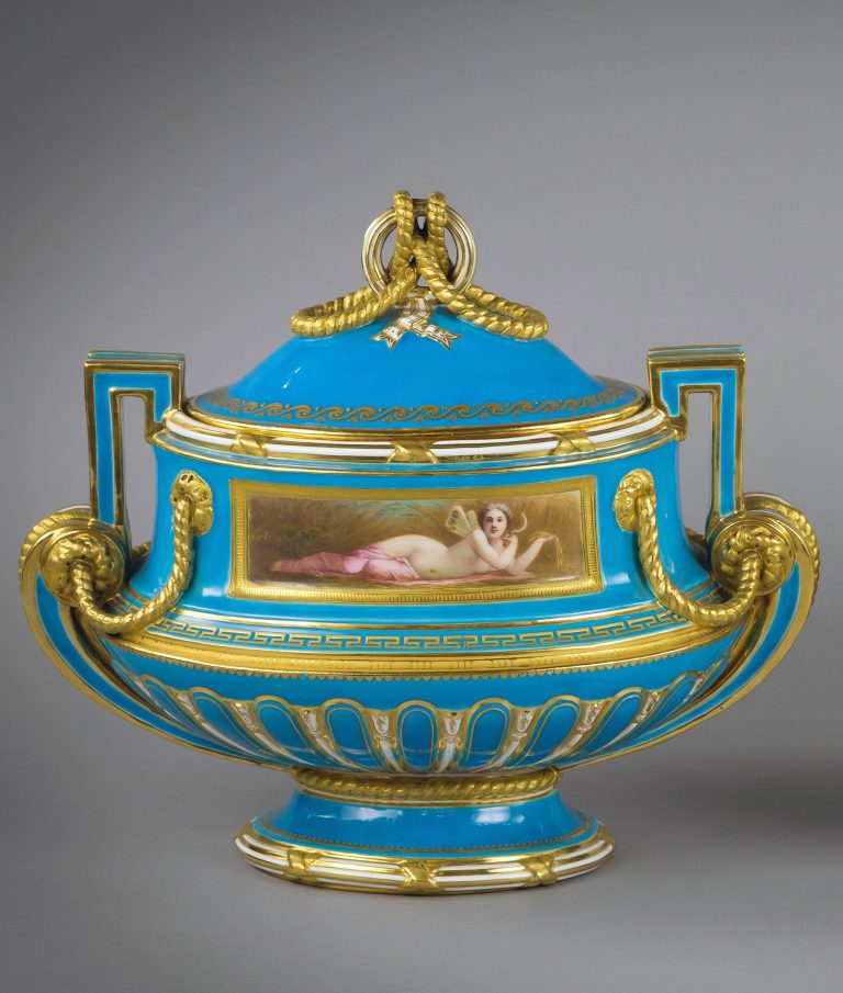 Minton 1261 Sevres Style Covered Urn