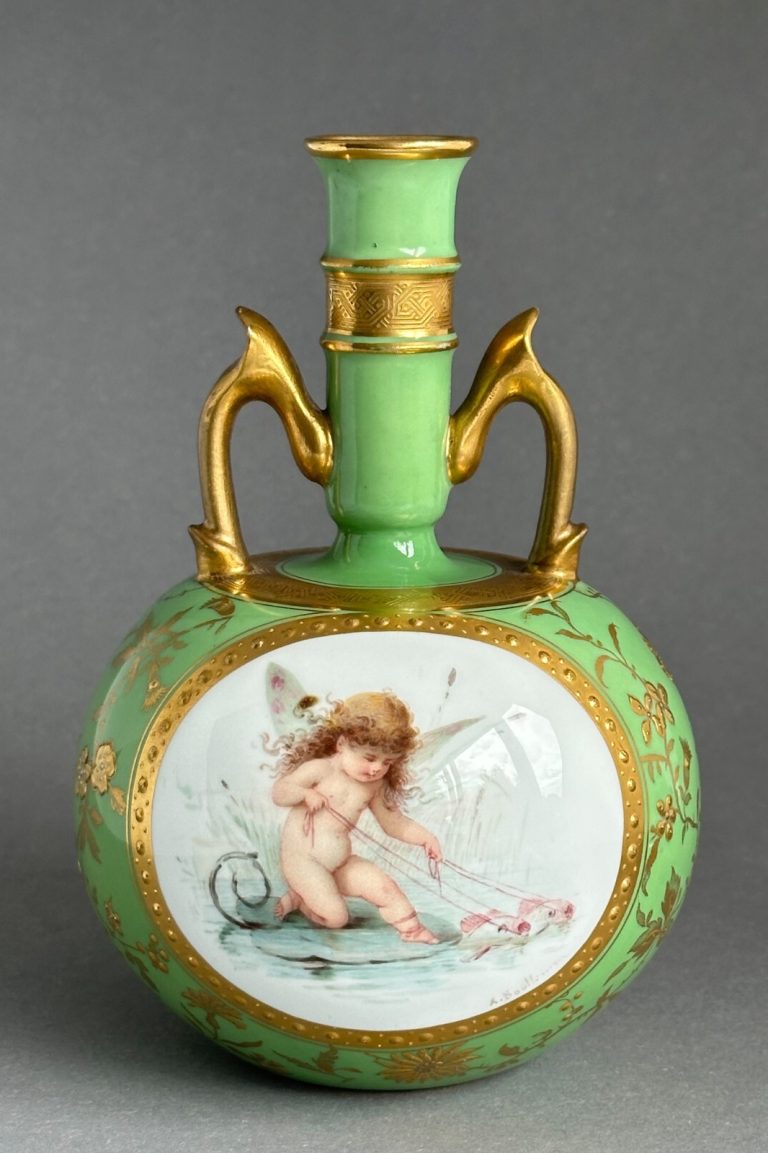 Minton 3042 Porcelain Vase By Antonin Boullemier