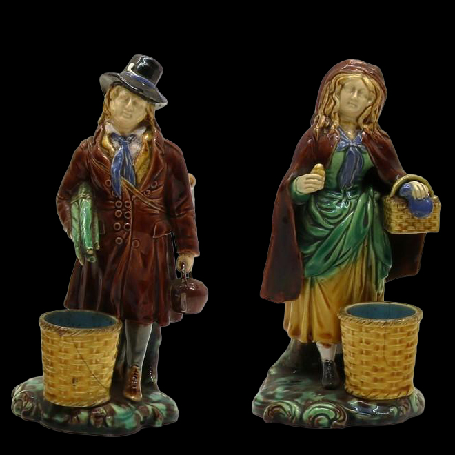 Minton 259 260 Tinker and Gipsy Match Holders. Figures.