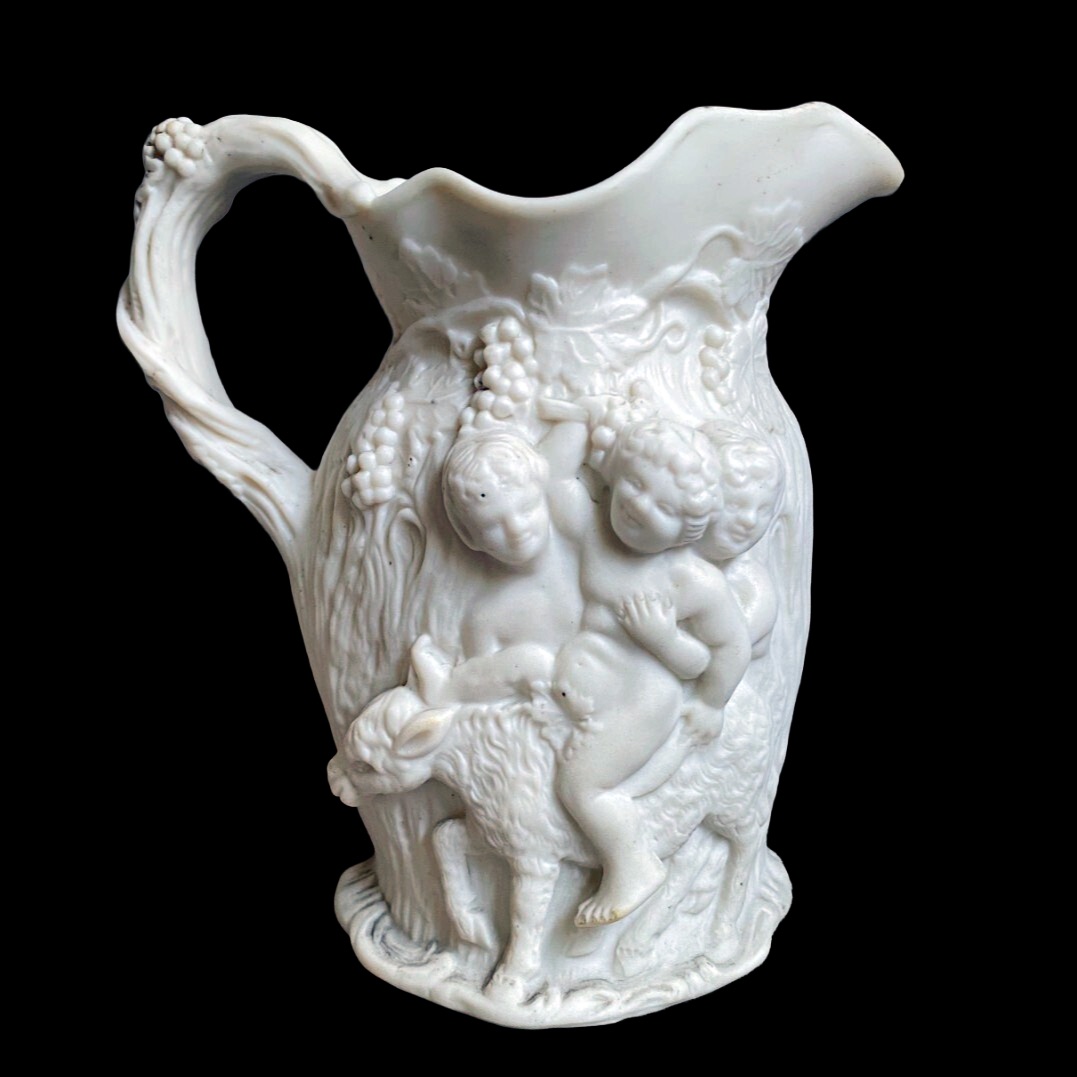 Minton 264 Silenus Bacchus Relief Parian Jug