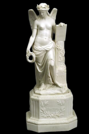 Minton 340 Parian Figure Victory On Pedestal