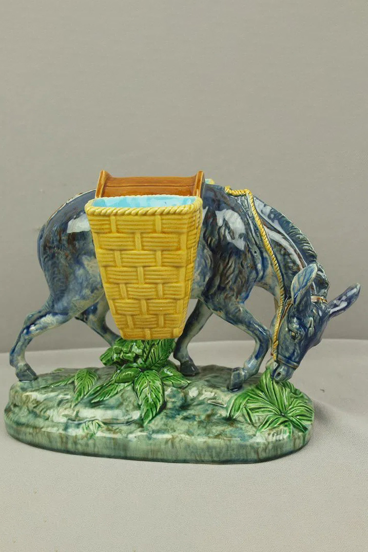 Minton 449 Majolica Figure Of Donkey