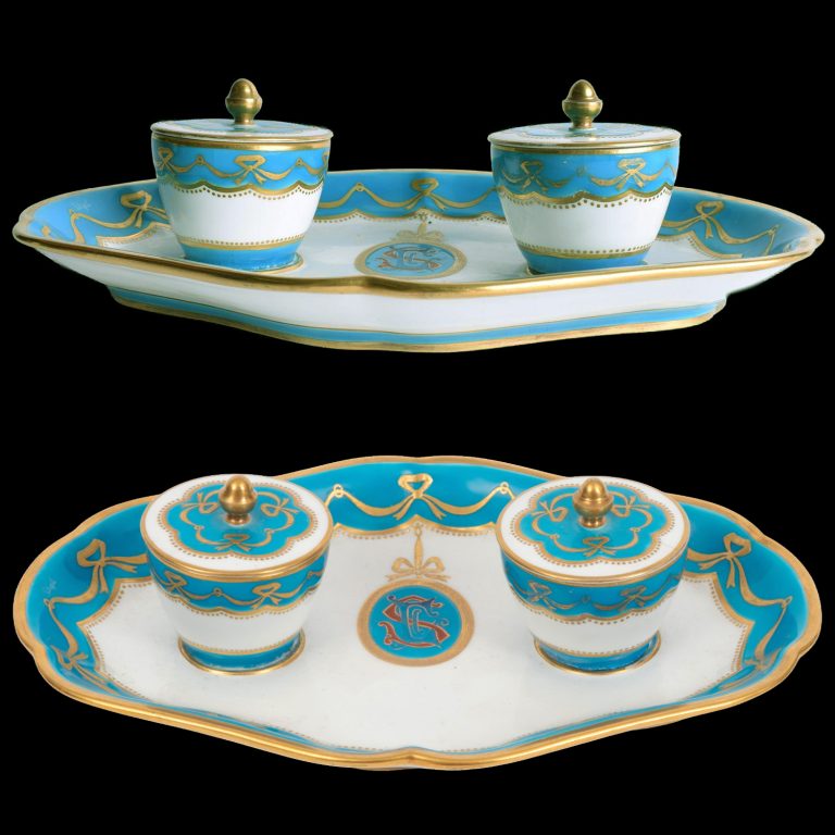 Minton 146 Sevres Double Inkwell