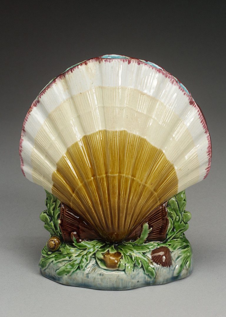 Minton 1560 Majolica Shells Flower Holder