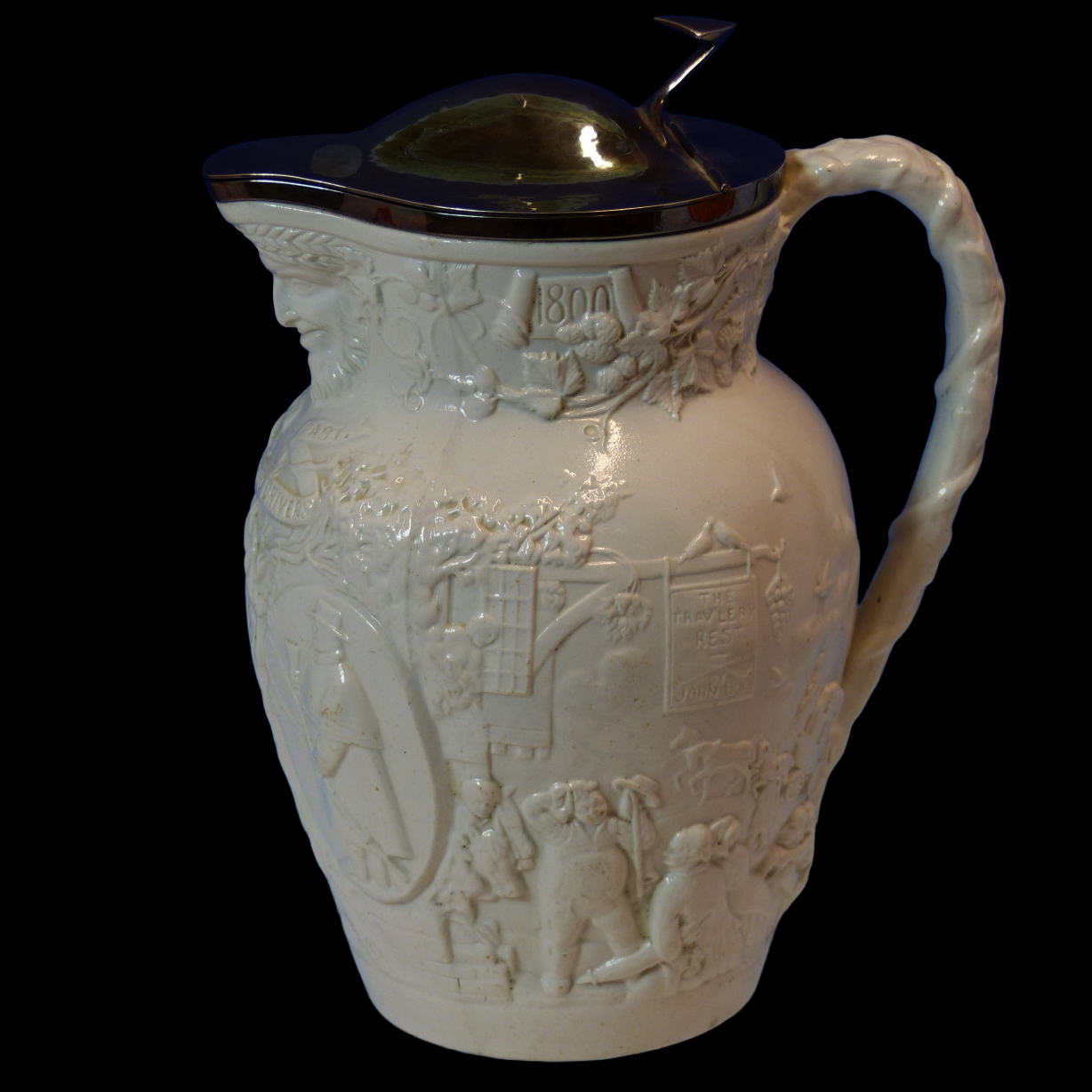 Minton 395 The Two Drivers Past Present Jug