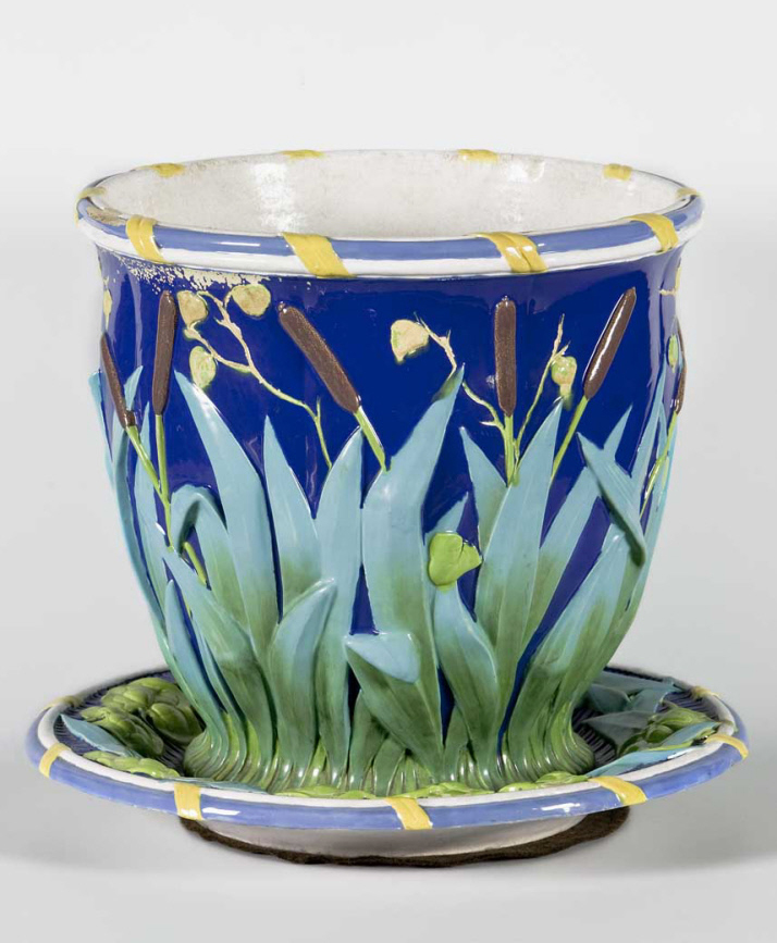 Minton 453 Majoluca Bullrush Jardiniere