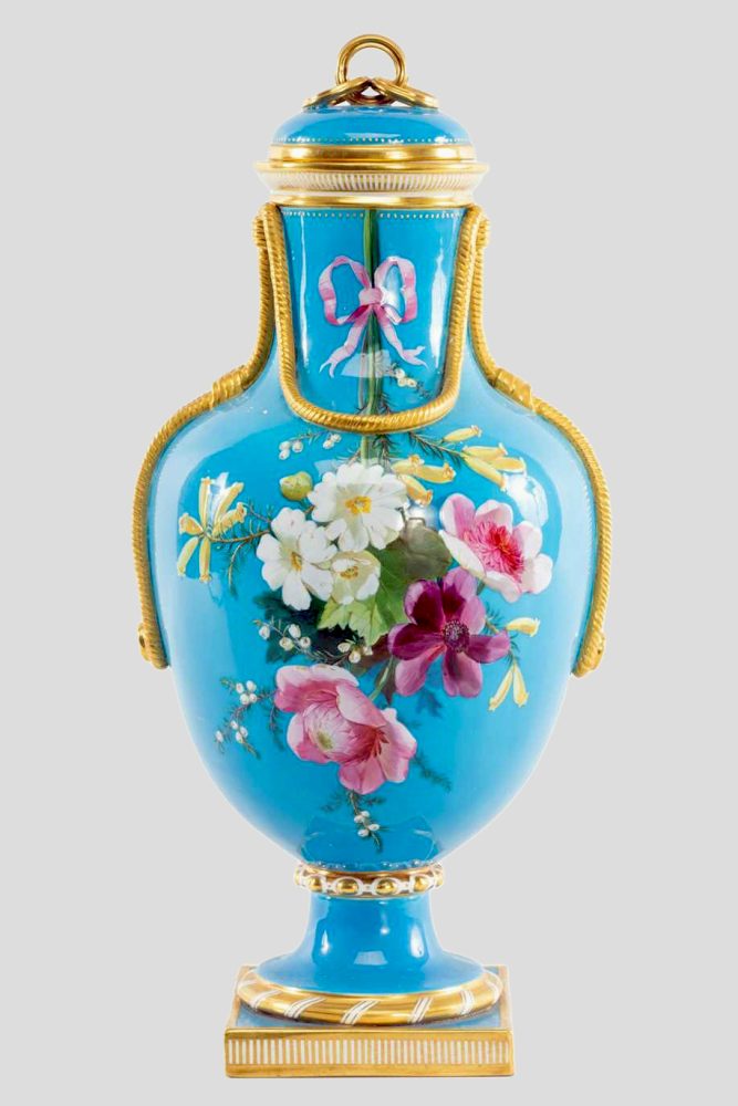 Minton 466 Sevres Style Covered Vase Urn