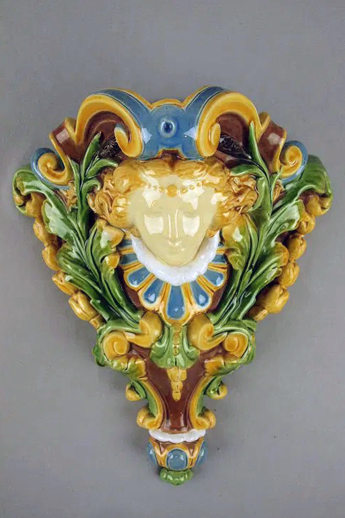 Minton 478 Majolica Wall Pocket