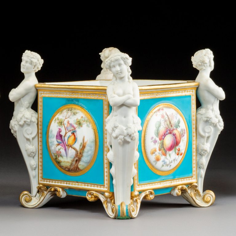 Minton 602 Parian Jardiniere With Four Figures