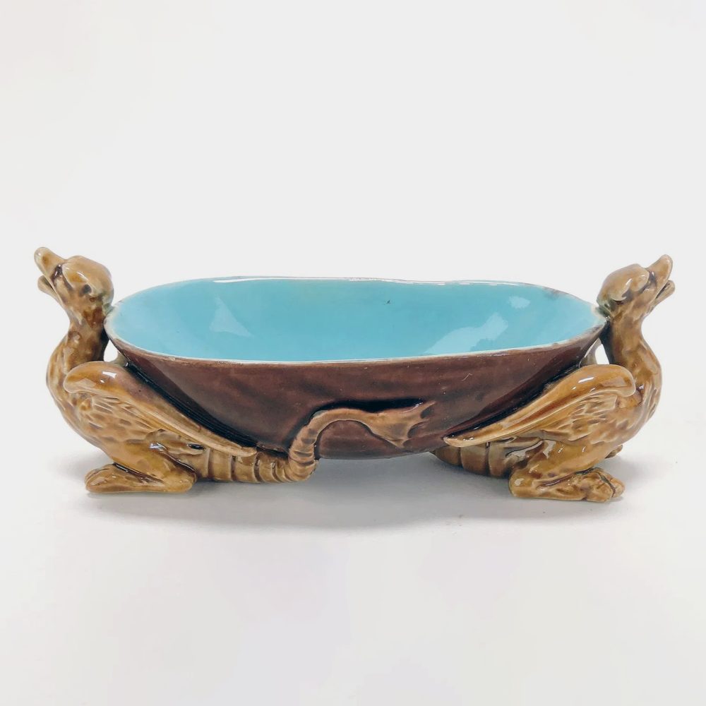 Minton 761 Majolica Dragon Salt