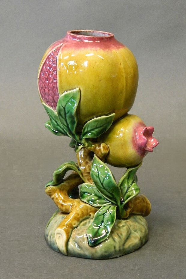 Minton Majolica Pomegranate Vase