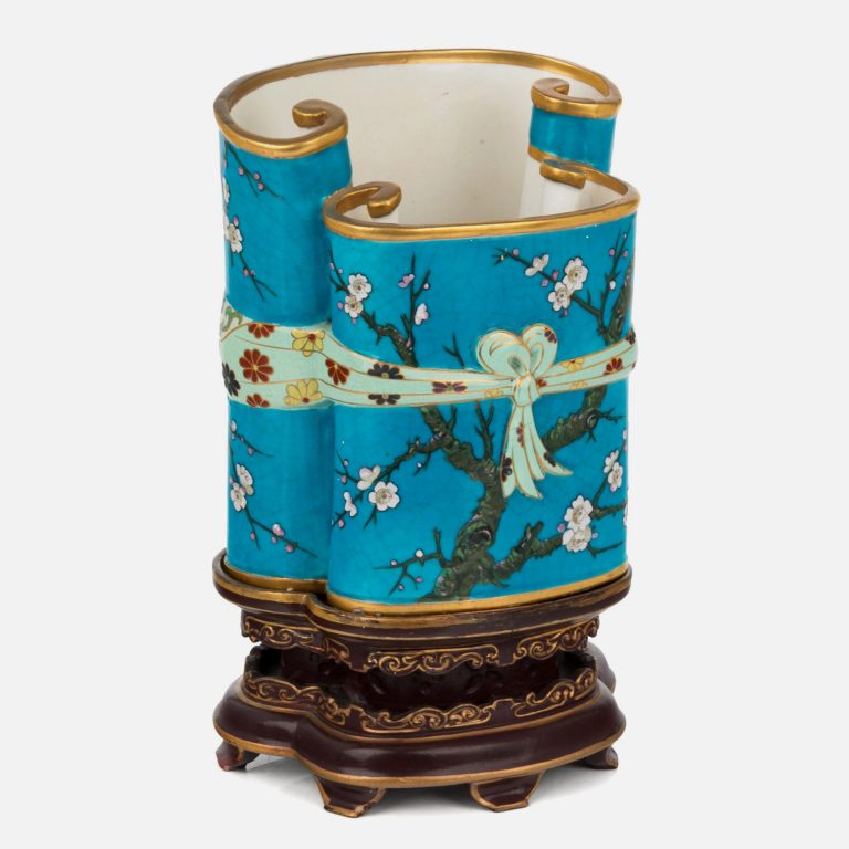Minton 1342 Brush Pot With Base By Christopher Dresser