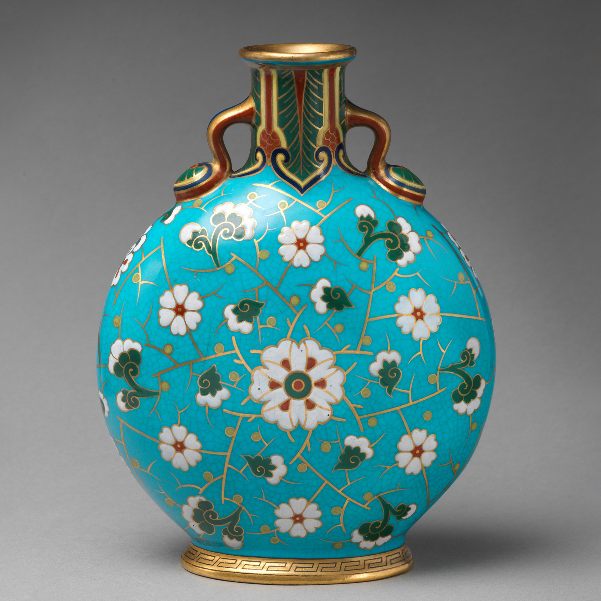 Minton 1348 Cloisonne Style Pilgrim Bottle 2