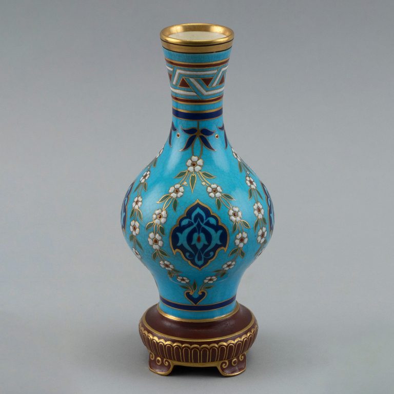 Minton 1491 Cloisonne Style Vase By Christopher Dresser