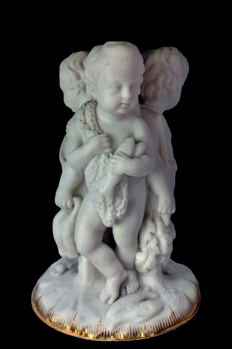 Minton 215 Parian Cherub Hunters Group