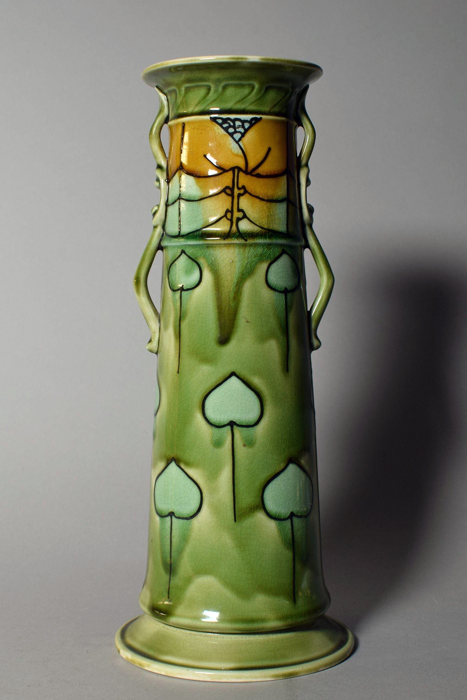 Minton 3371 Secessionist Two Handled Vase