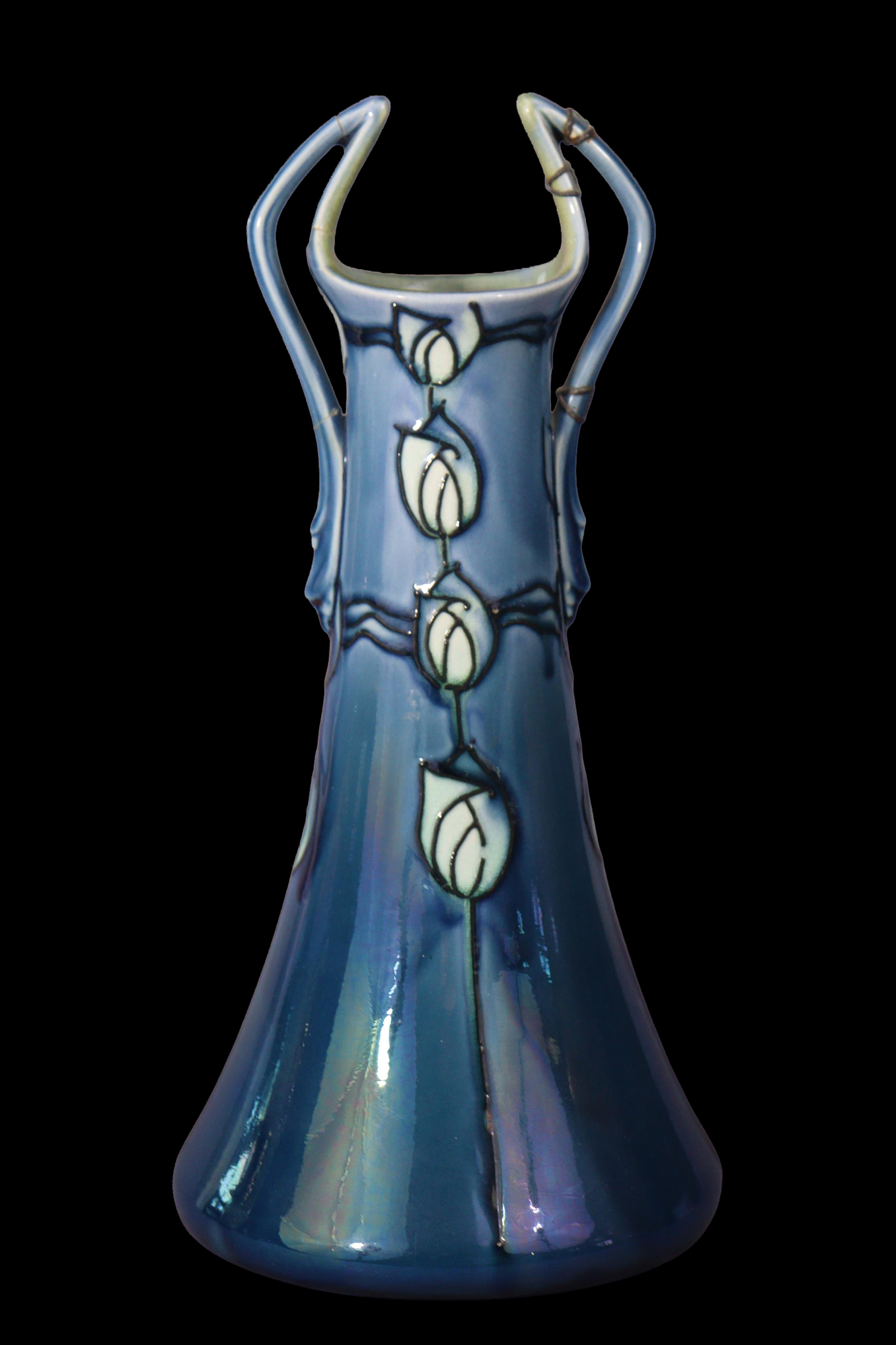 Minton 3508 Secessionist Pottery Two Handled Vase