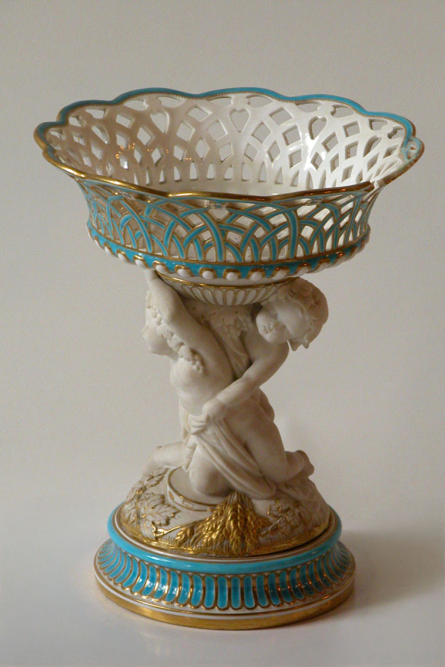 Minton 539 Parian Basket With Cupid Support
